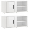 Muebles para TV 2 uds madera blanco brillo 80x31.5x36 cm 2