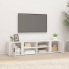Muebles para TV 2 uds madera blanco brillo 80x31.5x36 cm 3