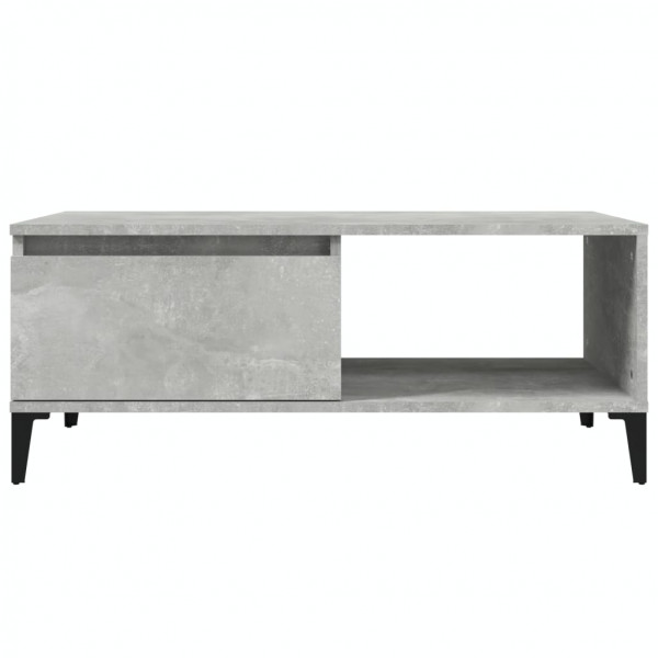 Mesa de centro madera contrachapada gris hormigón 90x50x36.5 cm M 5