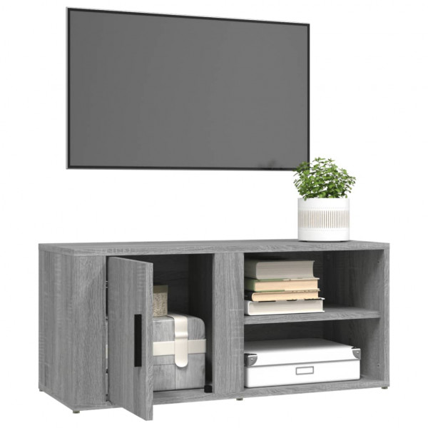 Mueble para TV madera contrachapada gris Sonoma 80x31.5x36 cm M 5