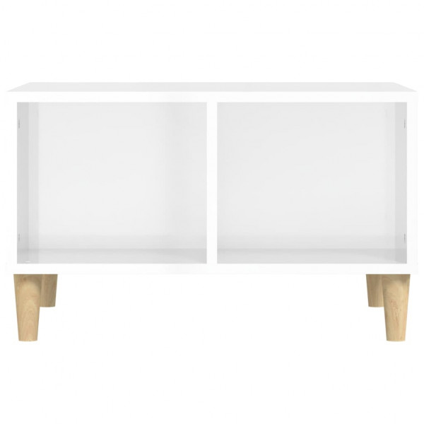 Mesa de centro madera contrachapada blanco brillo 60x50x36.5 cm M 5