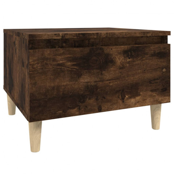 Mesa auxiliar madera contrachapada roble ahumado 50x46x35 cm M 2