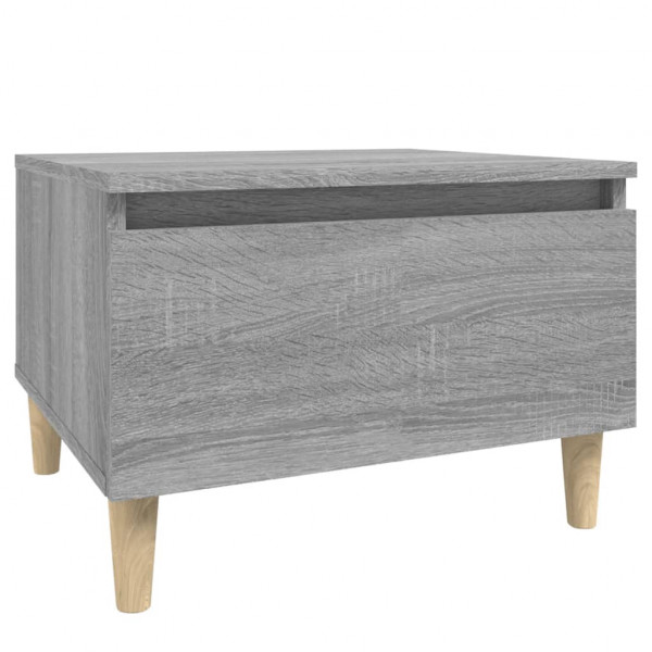 Mesa auxiliar madera contrachapada gris Sonoma 50x46x35 cm M 2