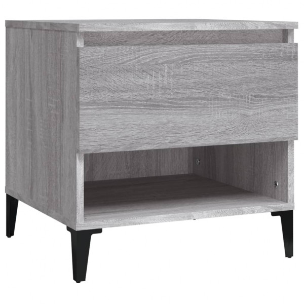 Mesa auxiliar de madera contrachapada gris Sonoma 50x46x50 cm M 2