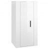Mueble para TV de pared blanco brillante 40x34.5x80 cm 2