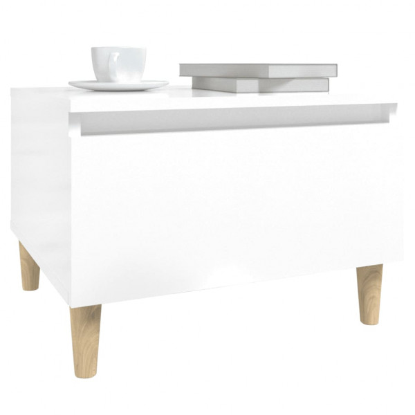 Mesa de apoio 50x46x35 cm derivados de madeira branco brilhante M 4