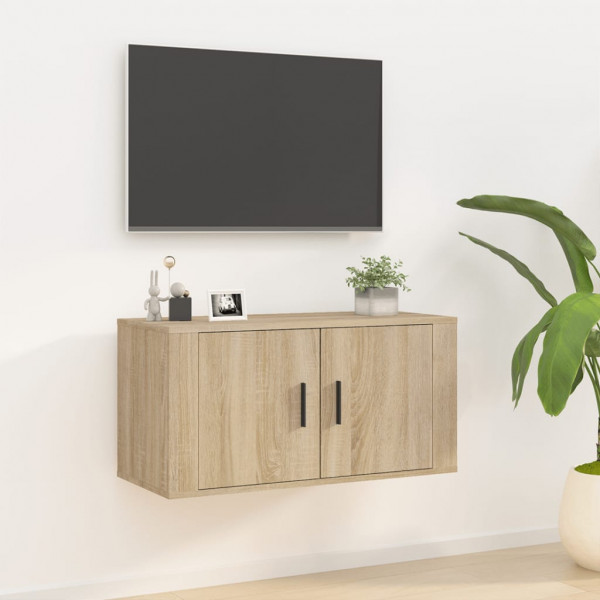 Mueble para TV de pared roble Sonoma 80x34.5x40 cm D