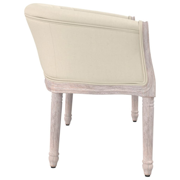 Banco de lino beige 98x56x69 cm M 4
