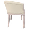 Banco de lino beige 98x56x69 cm 4