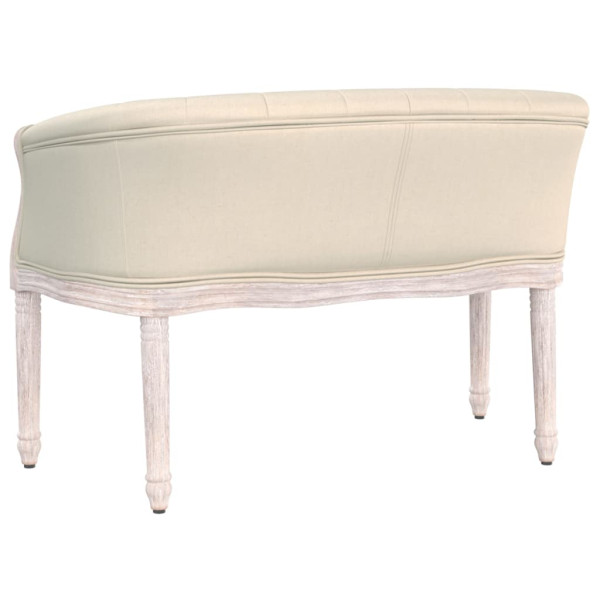 Banco de lino beige 98x56x69 cm M 5