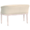 Banco de lino beige 98x56x69 cm 5