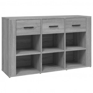 Aparador de madera contrachapada gris Sonoma 100x30x59.5 cm H