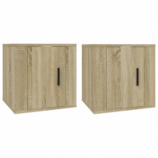Móveis de TV de parede 2 pcs 40x34.5x40 cm carvalho sonoma M 2