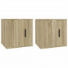 Muebles para TV de pared 2 uds roble Sonoma 40x34.5x40 cm 2
