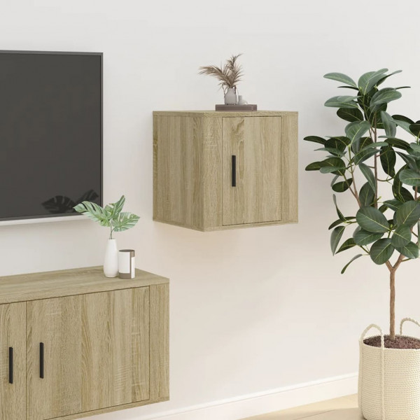 Móveis de TV de parede 2 pcs 40x34.5x40 cm carvalho sonoma M 4