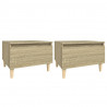 Mesas auxiliares 2 uds madera roble Sonoma 50x46x35 cm 2