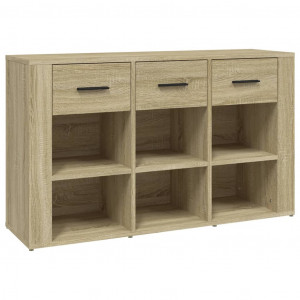 Aparador madera contrachapada roble Sonoma 100x30x59.5 cm H