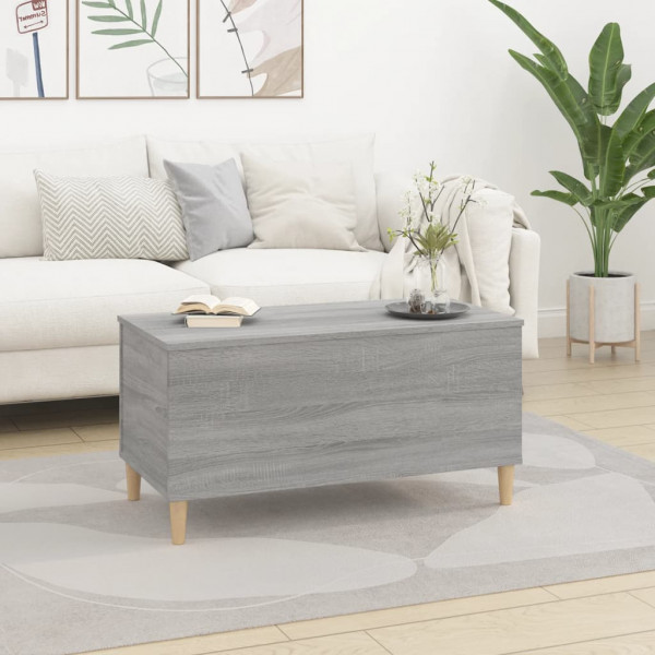 Mesa de centro madera contrachapada gris Sonoma 90x44.5x45 cm M 3