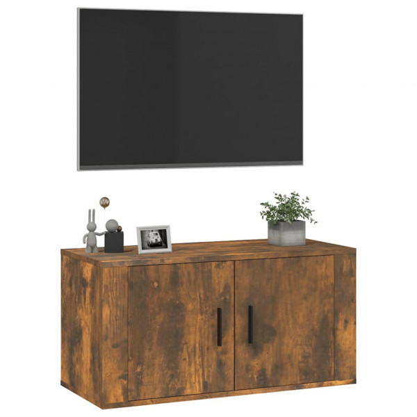 Mueble para TV de pared roble ahumado 80x34.5x40 cm M 4