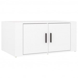 Mesa de centro madera contrachapada blanco 80x50x36 cm H