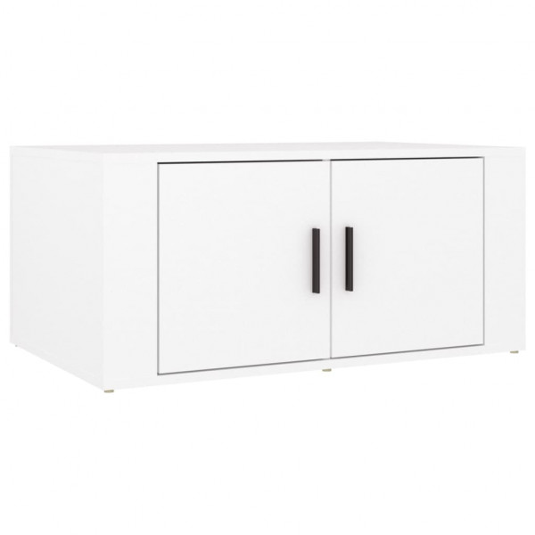 Mesa de centro madera contrachapada blanco 80x50x36 cm M 2