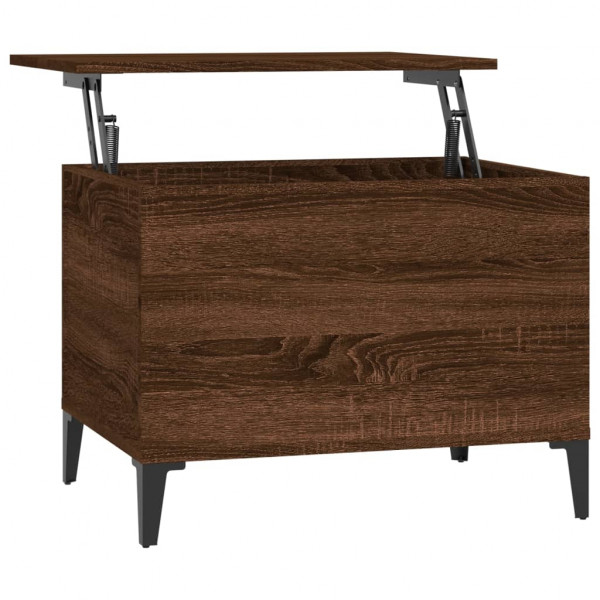 Mesa de centro madera contrachapada roble marrón 60x44.5x45 cm M 2