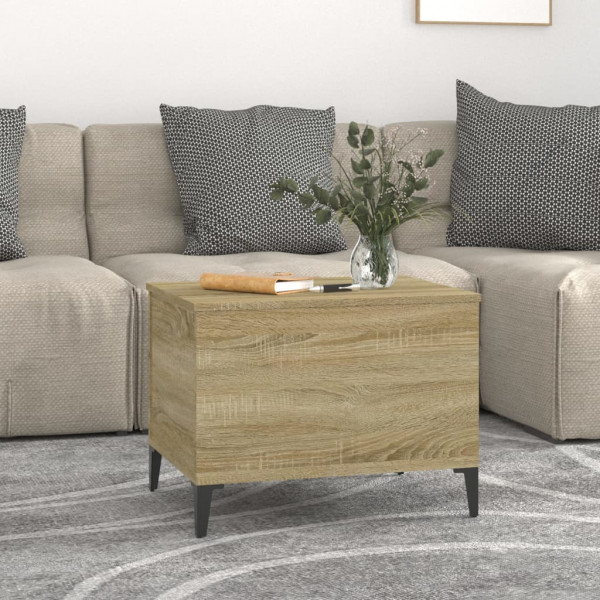 Mesa de centro madera contrachapada roble Sonoma 60x44.5x45 cm M 3
