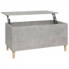 Mesa de centro madera contrachapada gris hormigón 90x44.5x45 cm 2