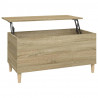 Mesa de centro madera contrachapada roble Sonoma 90x44.5x45 cm 2