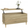 Mesa de centro madera contrachapada roble Sonoma 90x44.5x45 cm 5