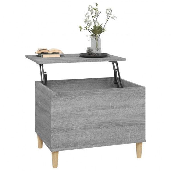 Mesa de centro madera contrachapada gris Sonoma 60x44.5x45 cm M 5