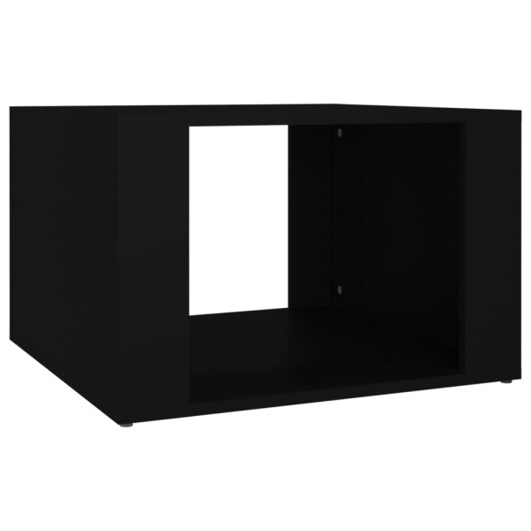 Mesita de noche madera contrachapada negro 57x55x36 cm M 2