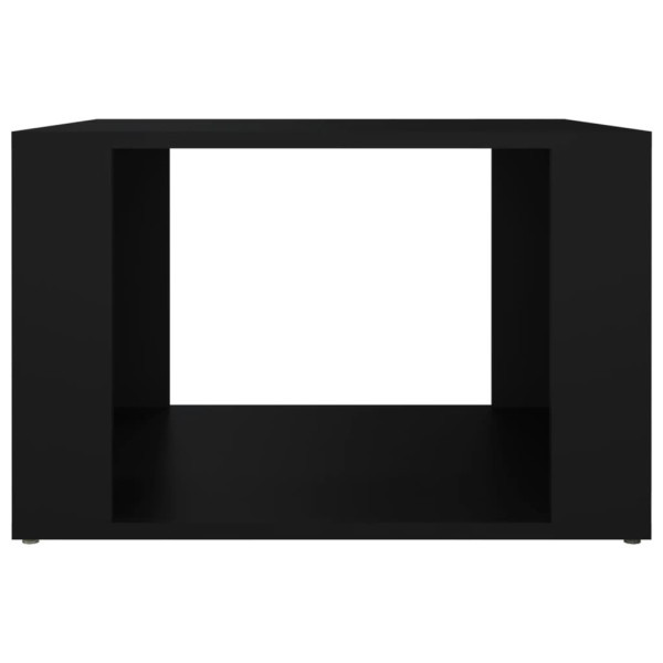 Mesita de noche madera contrachapada negro 57x55x36 cm M 5