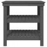 Banco de trabajo de madera maciza de pino gris 78.5x50x80 cm 5