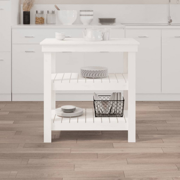 Banco de trabajo de madera maciza de pino blanco 78.5x50x80 cm M 3