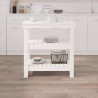 Banco de trabajo de madera maciza de pino blanco 78.5x50x80 cm 3