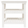 Banco de trabajo de madera maciza de pino blanco 78.5x50x80 cm 5