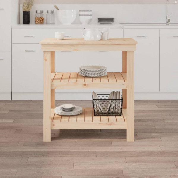 Banco de trabajo de madera maciza de pino 78.5x50x80 cm M 3