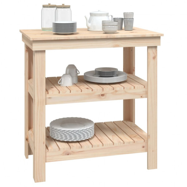 Banco de trabajo de madera maciza de pino 78.5x50x80 cm M 4