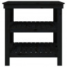 Banco de trabajo de madera maciza de pino negro 78.5x50x80 cm 5