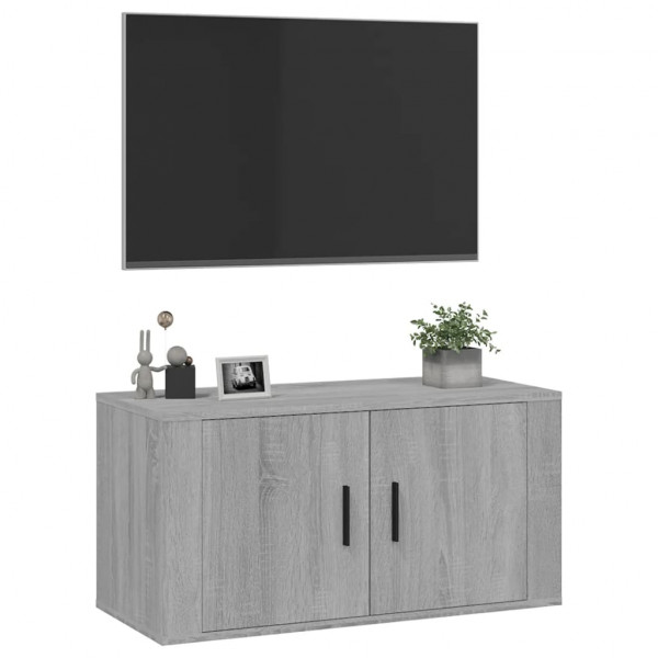Mueble para TV de pared gris Sonoma 80x34.5x40 cm M 4