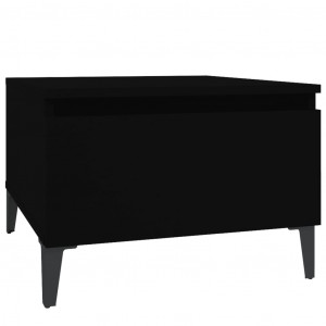 Mesa auxiliar de madera contrachapada negro 50x46x35 cm H