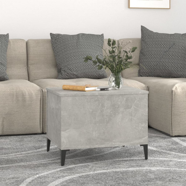 Mesa de centro madera contrachapada gris hormigón 60x44.5x45 cm M 3