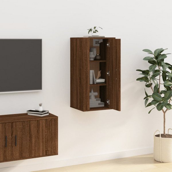 Mueble para TV de pared roble marrón 40x34.5x80 cm M 4