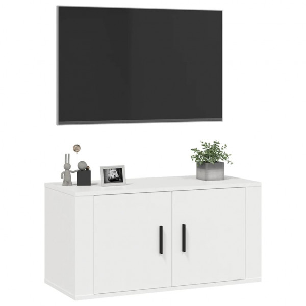 Mueble para TV de pared blanco 80x34.5x40 cm M 4