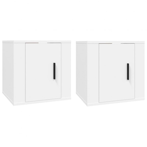 Móveis de TV para parede 2 pcs 40x34.5x40 cm branco M 2