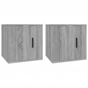 Muebles para TV de pared 2 uds gris Sonoma 40x34.5x40 cm H