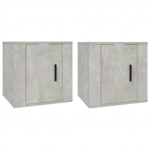 Muebles para TV de pared 2 uds gris hormigón 40x34.5x40 cm H