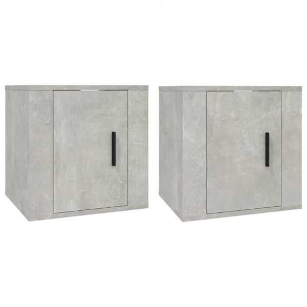 Muebles para TV de pared 2 uds gris hormigón 40x34.5x40 cm M 2