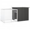Gaiola p/ coelhos 200x91x100 cm aço galvanizado antracite 1
